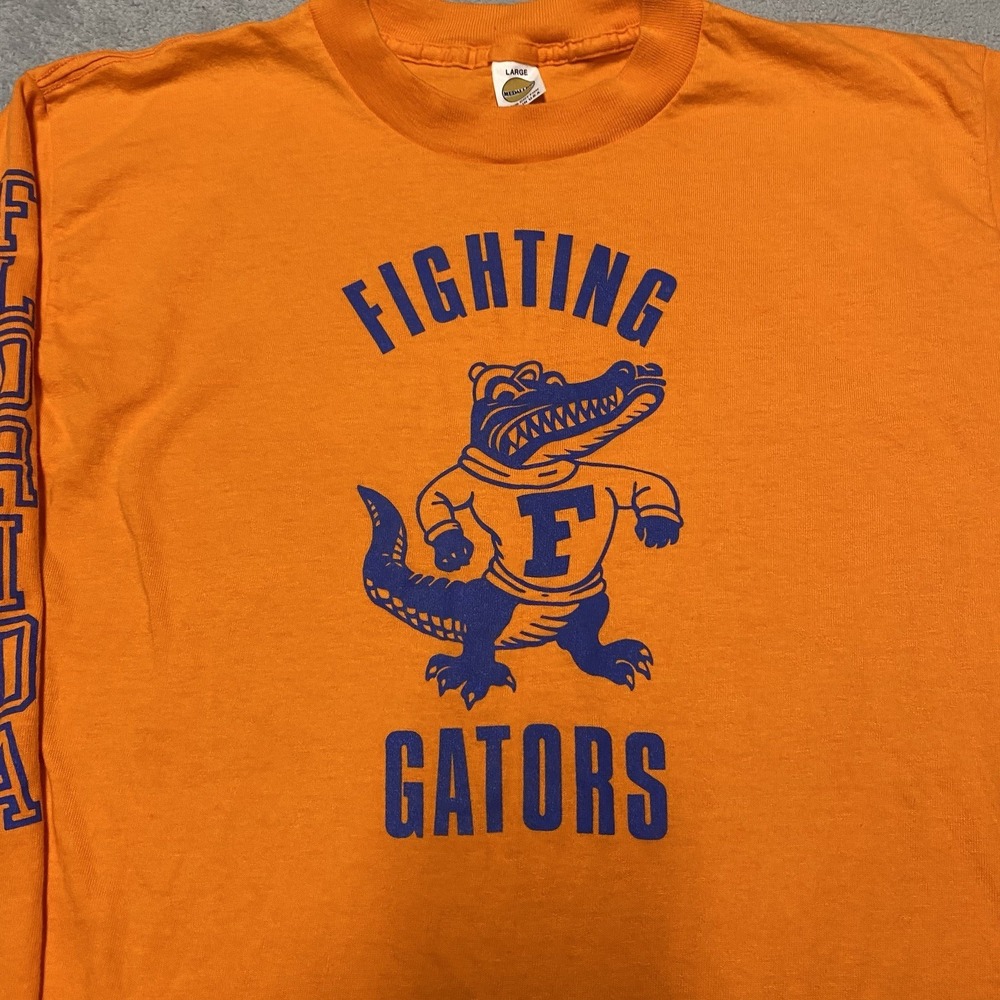 Vintage Florida Gators Shirt Large Orange 1984 SEC Champion Long Sleeve 80s Rare - Picture 4 of 8